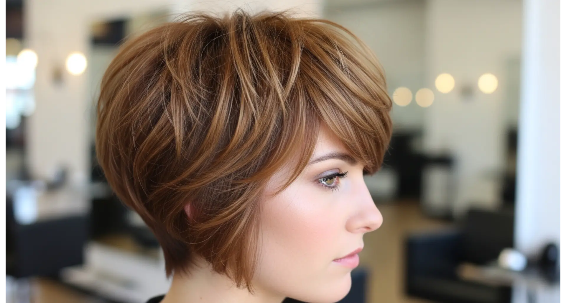 Airy Shag Pixie with Long Fringe