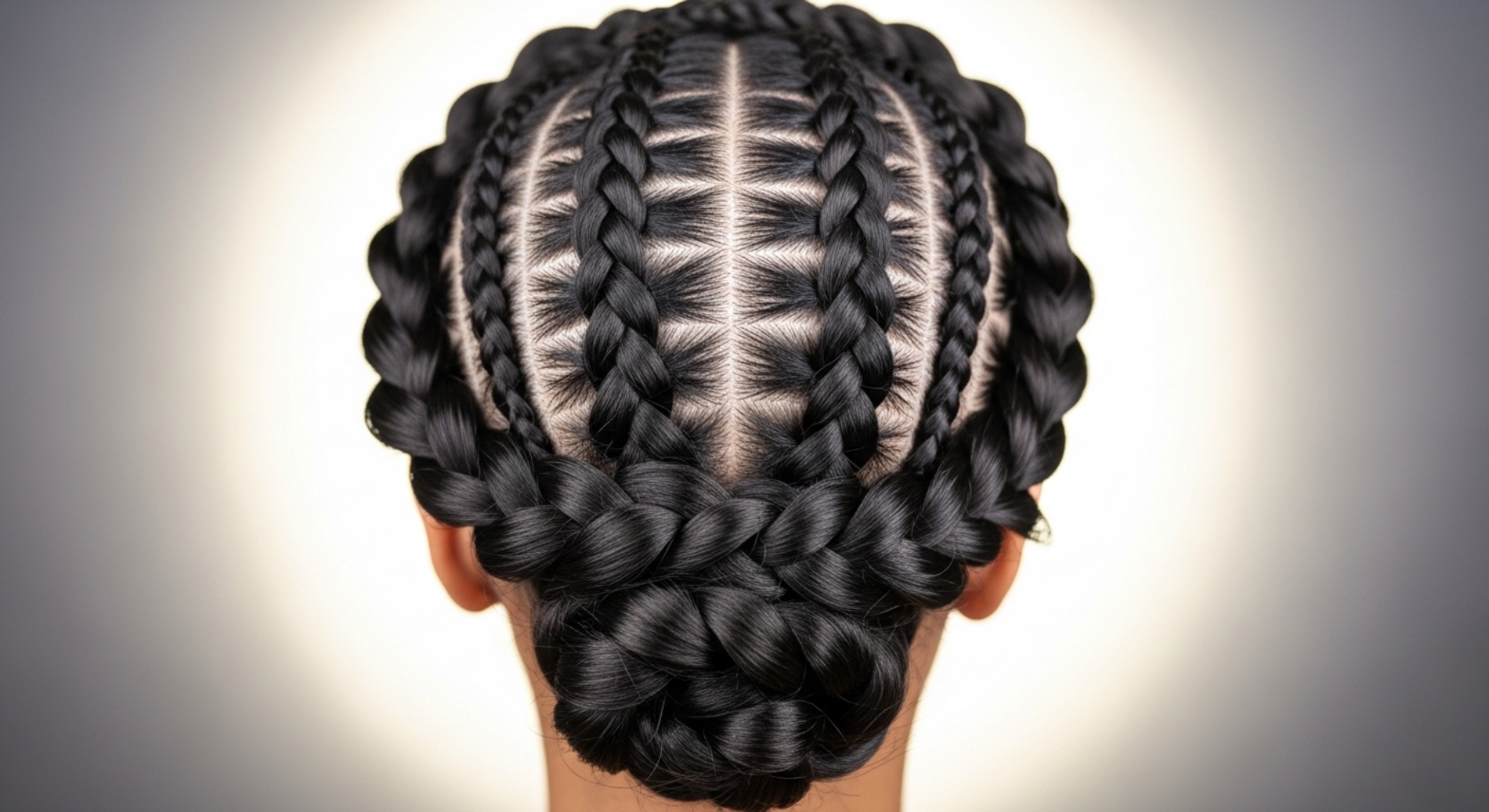 Braided Crown Updo with Twisted Bun