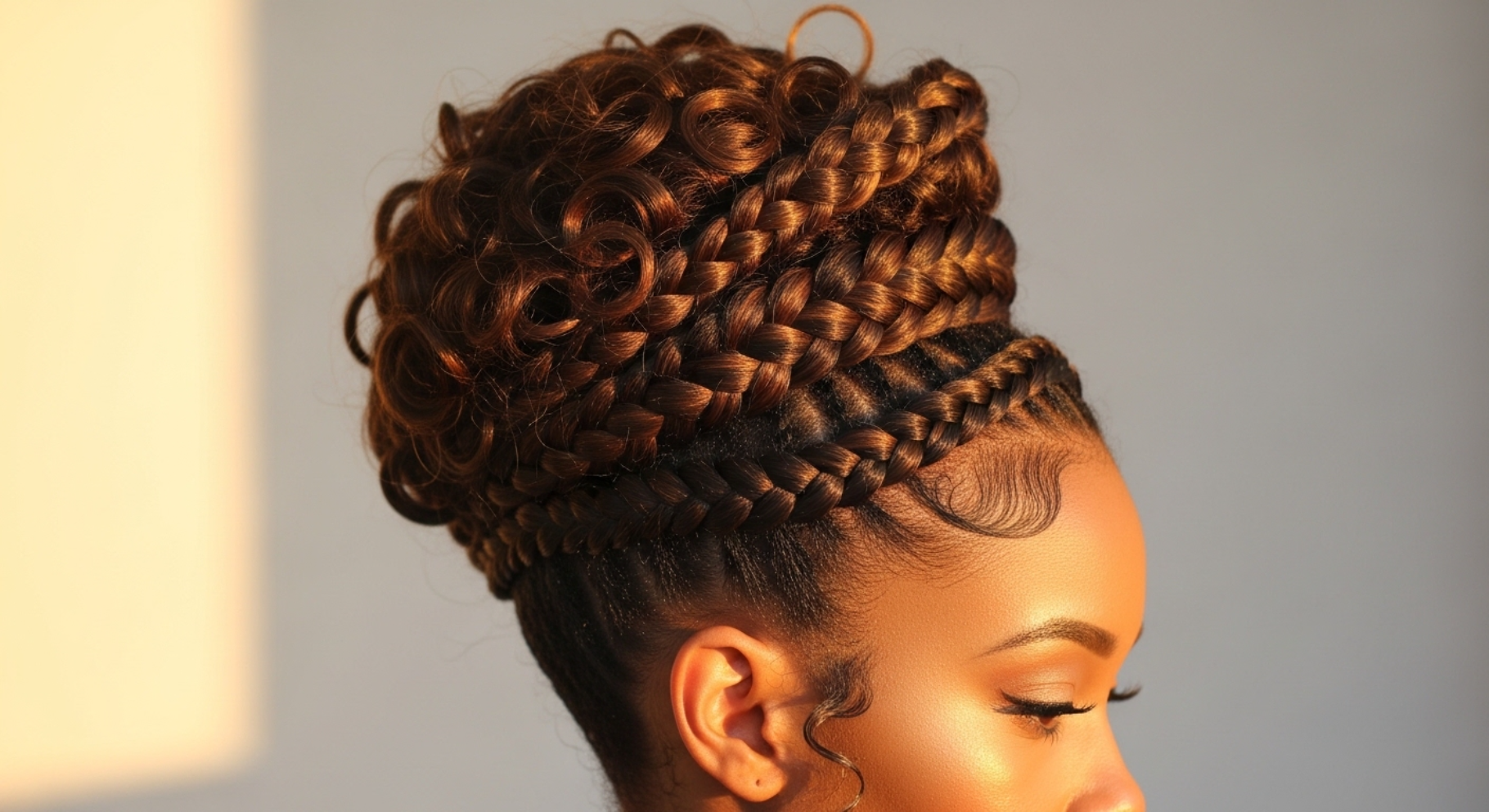 Braided Updo with High Volume Crown