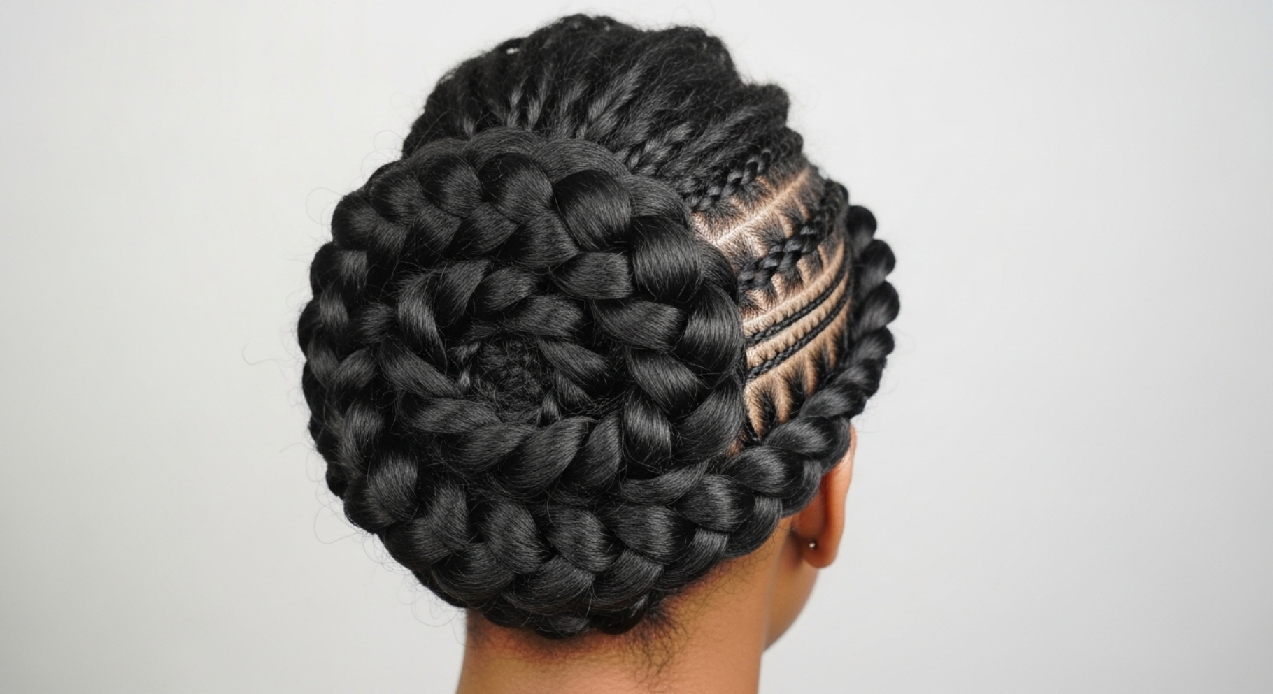 Braided Updo with Wrapped Twist Base