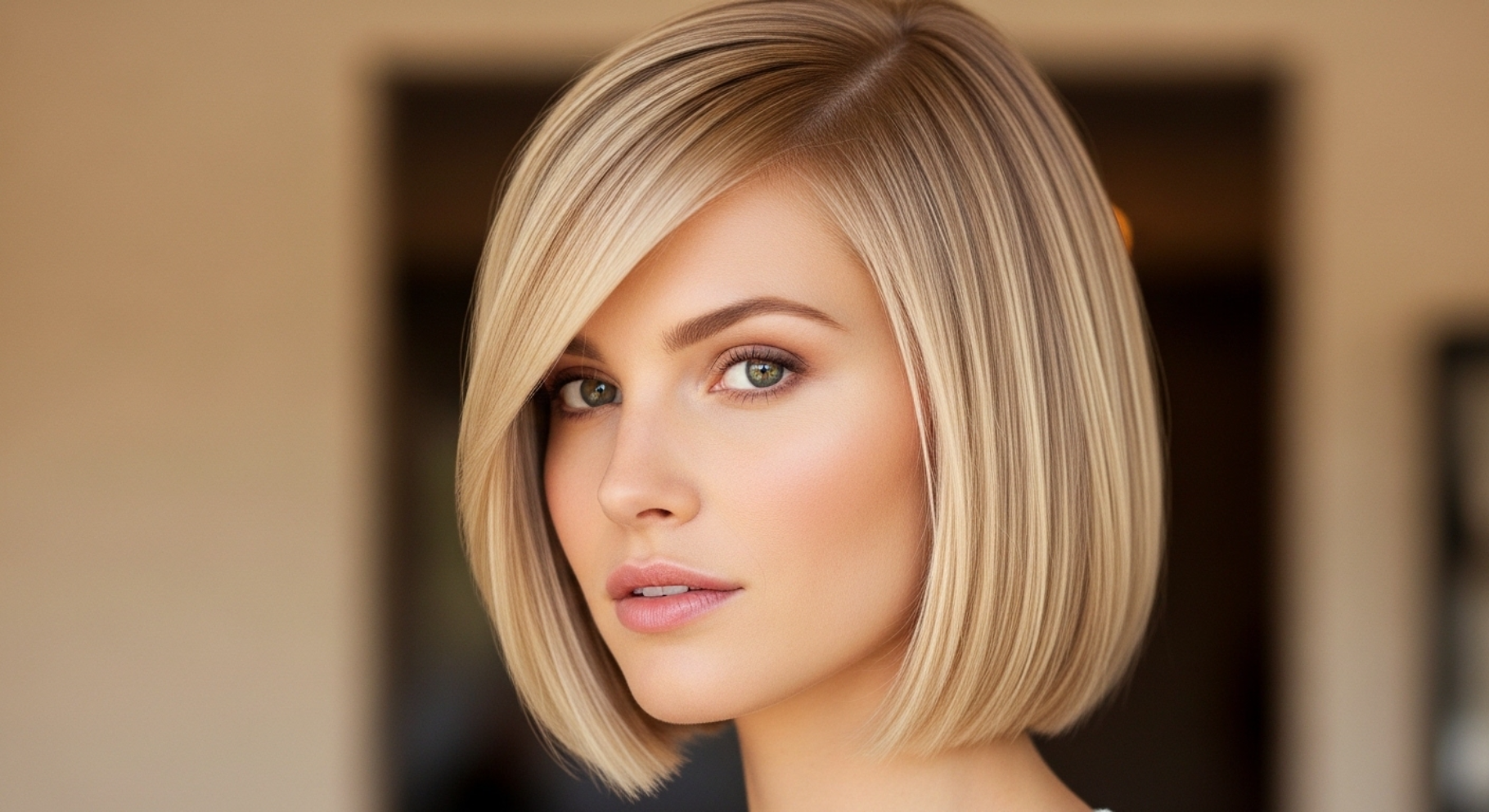 Champagne Blonde Bob