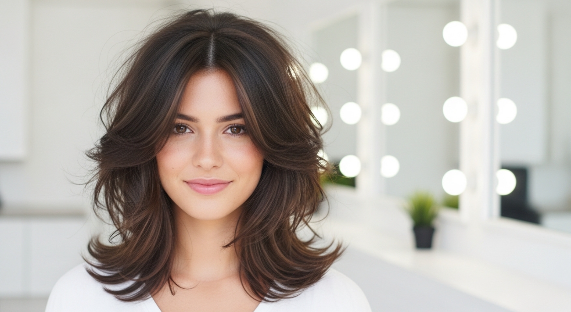 Choppy Mid Length Layers for Fine Hair