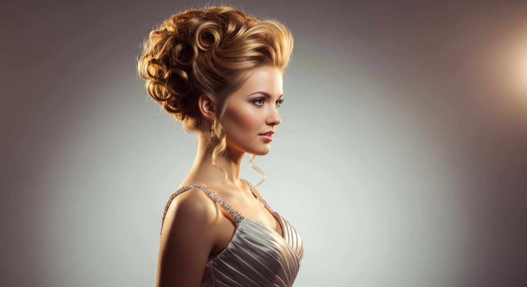 Classic Curly Glam Updo
