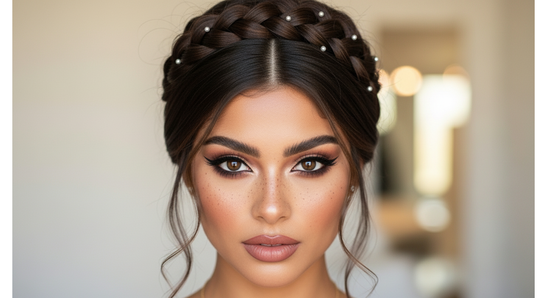 Crown Braided Updo for Natural Elegance