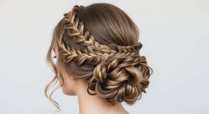 Curly Braided Crown