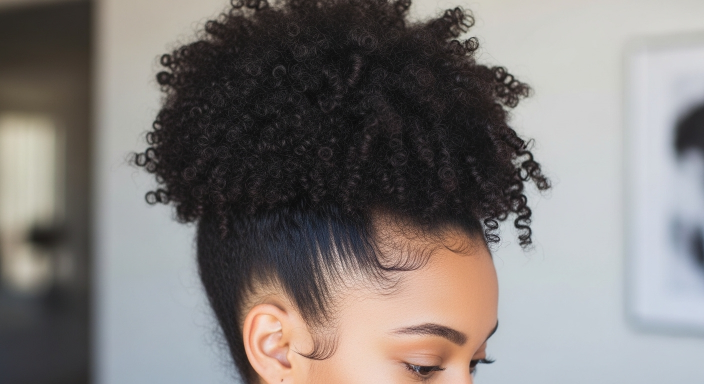 Curly High Puff