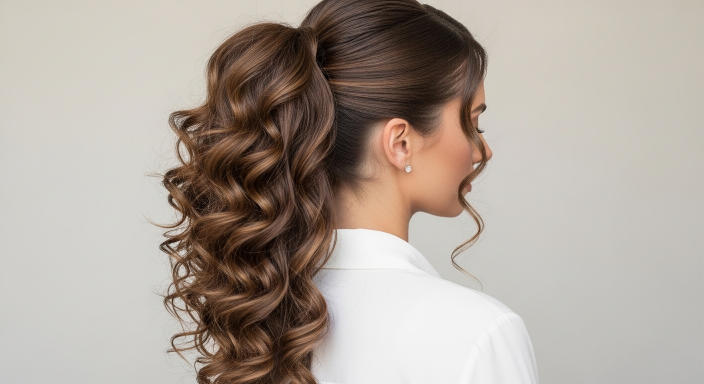 Curly Low Ponytail