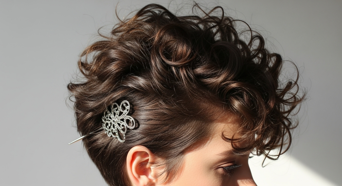 Curly Pixie with Natural Volume Lift