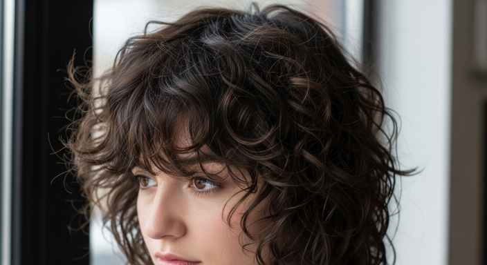 Curly Shag Cut