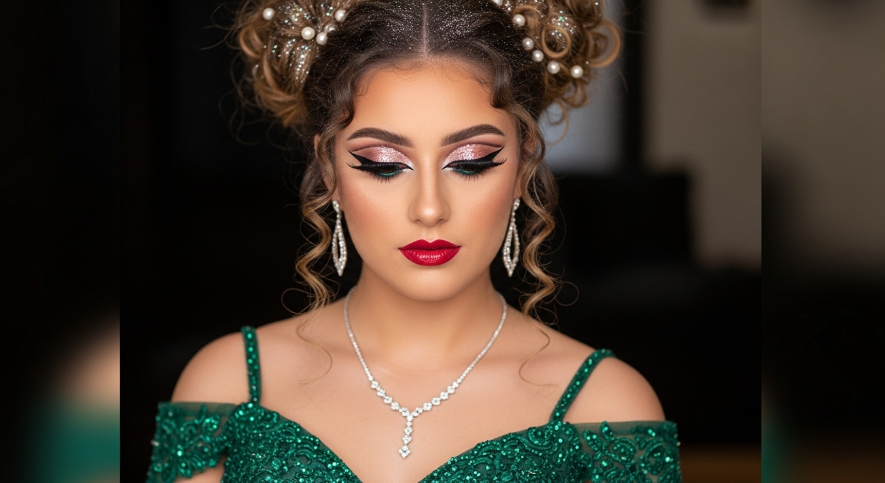 Curly Space Buns Glam Version
