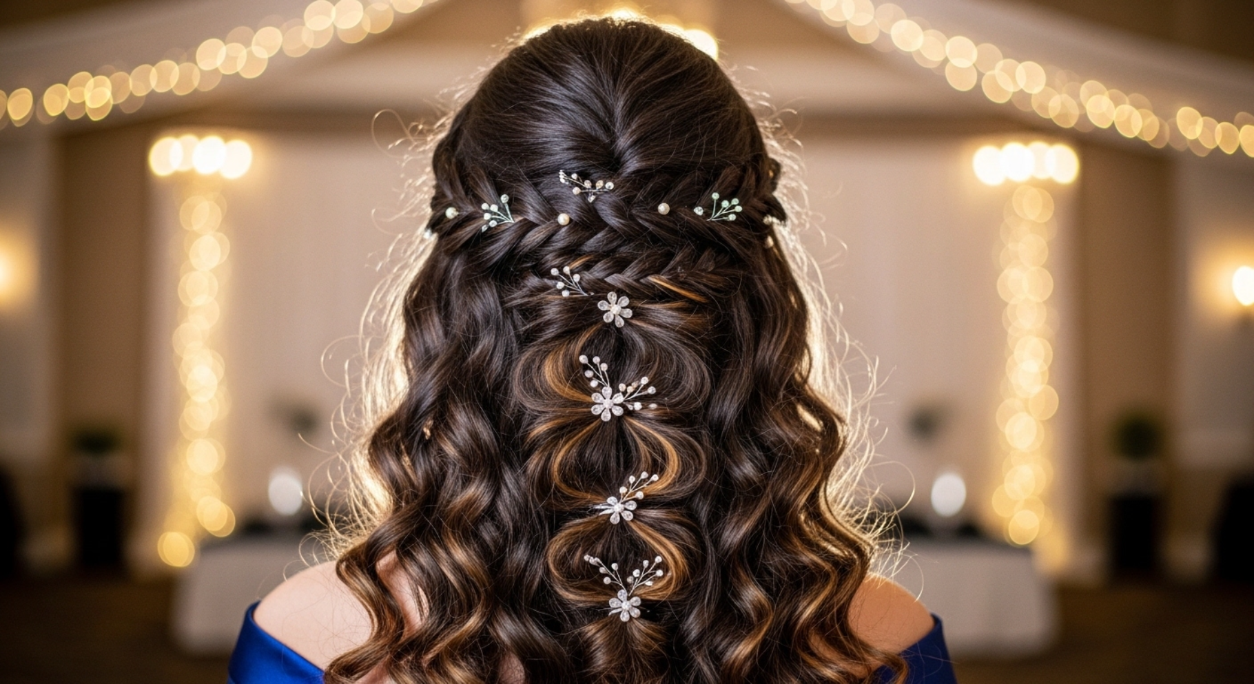 Curly Waterfall Braid Style