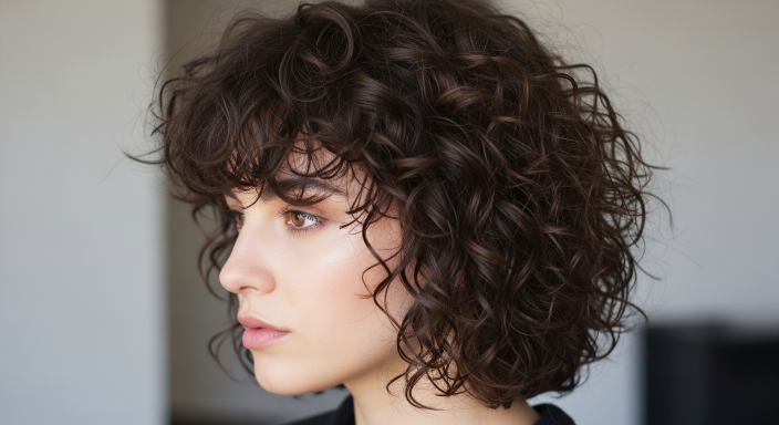 Curly Wolf Cut