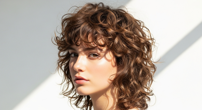 Curly Wolf Cut