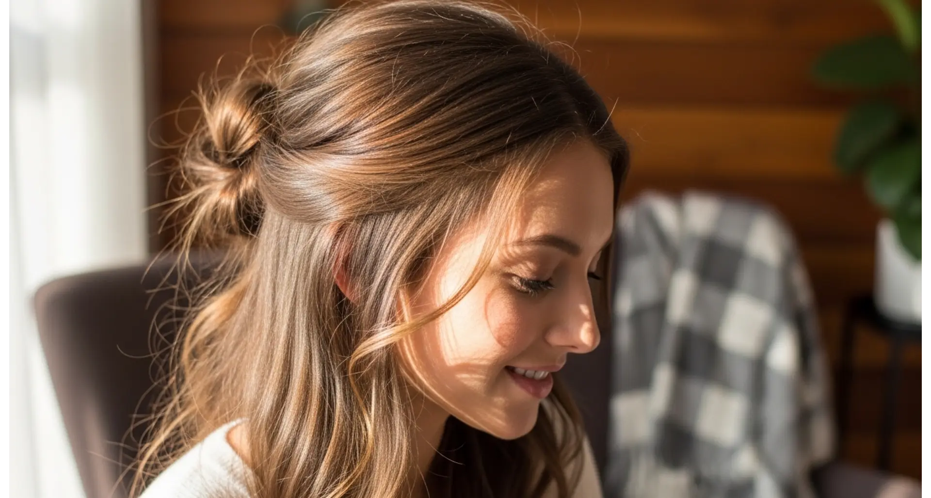 Effortless Half Up Twist Back