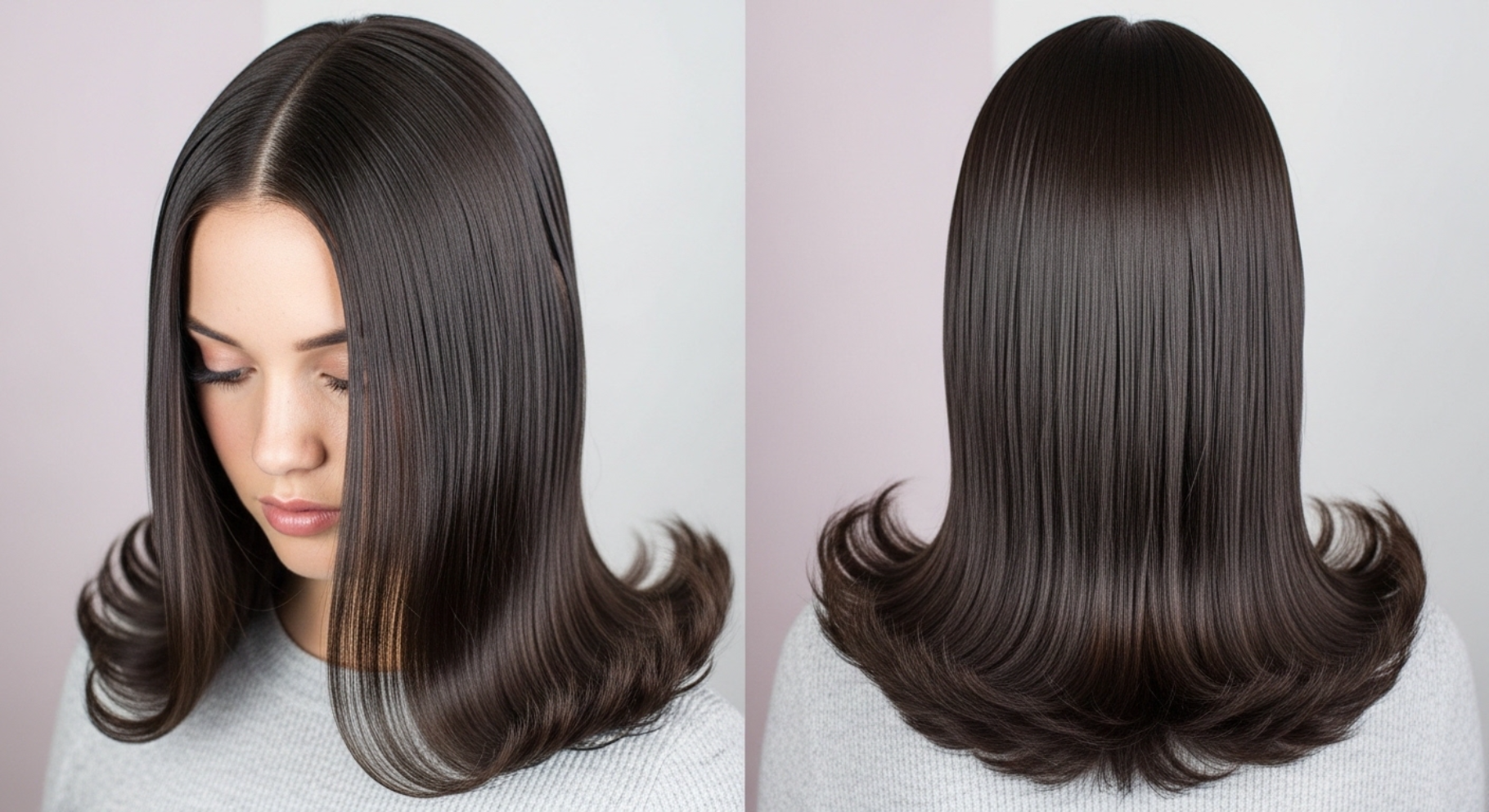 Flipped Ends Straight Hair