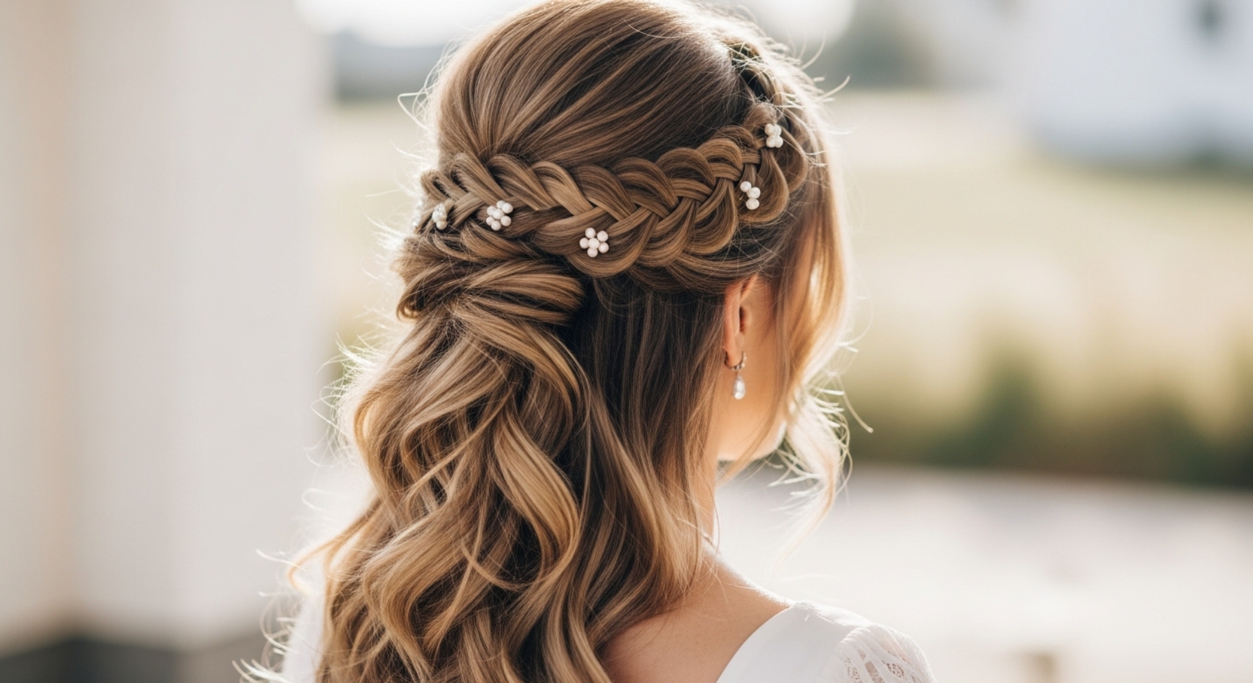 Half Up Curly Style