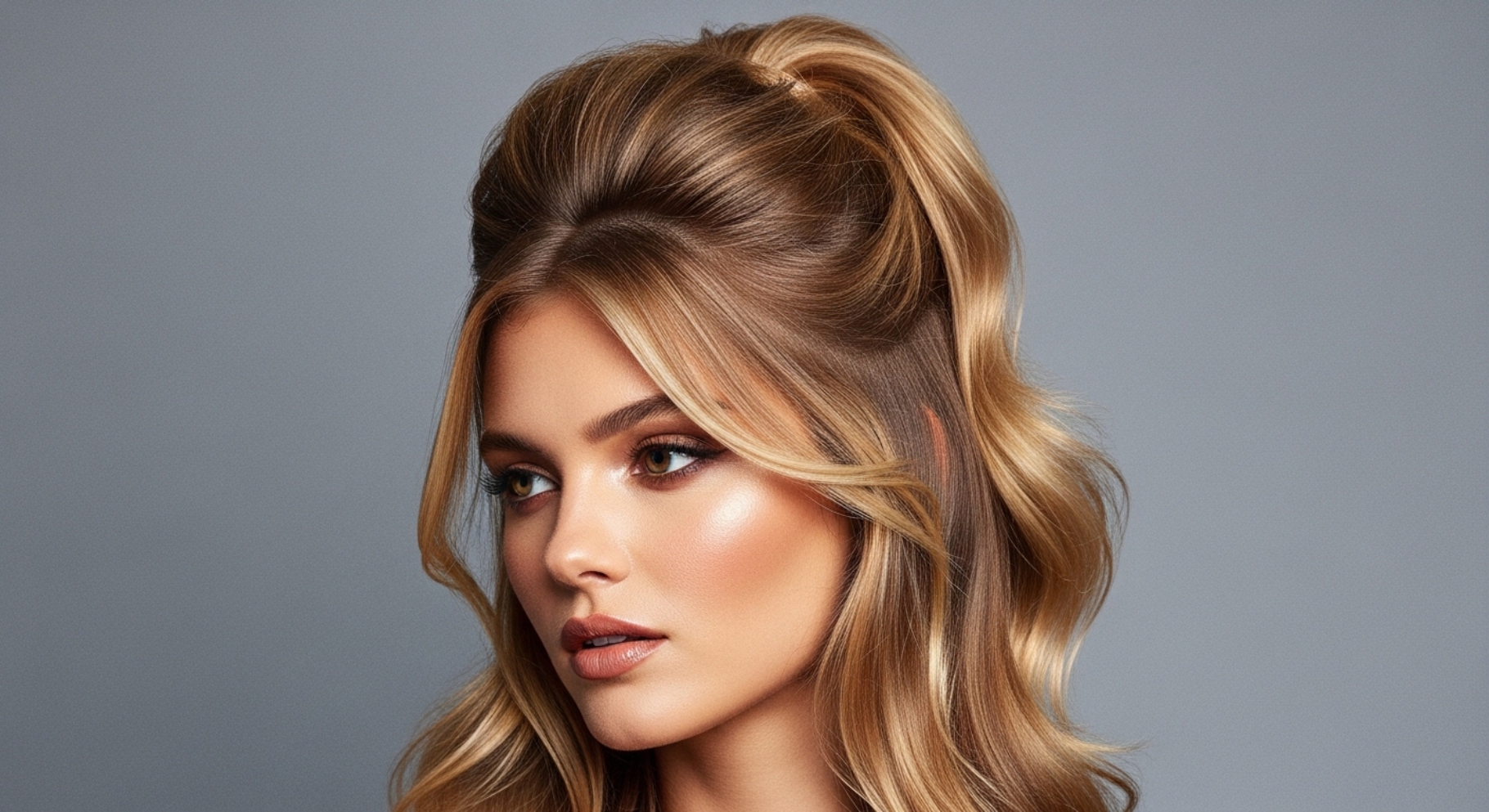 Half Up Half Down Volume Style