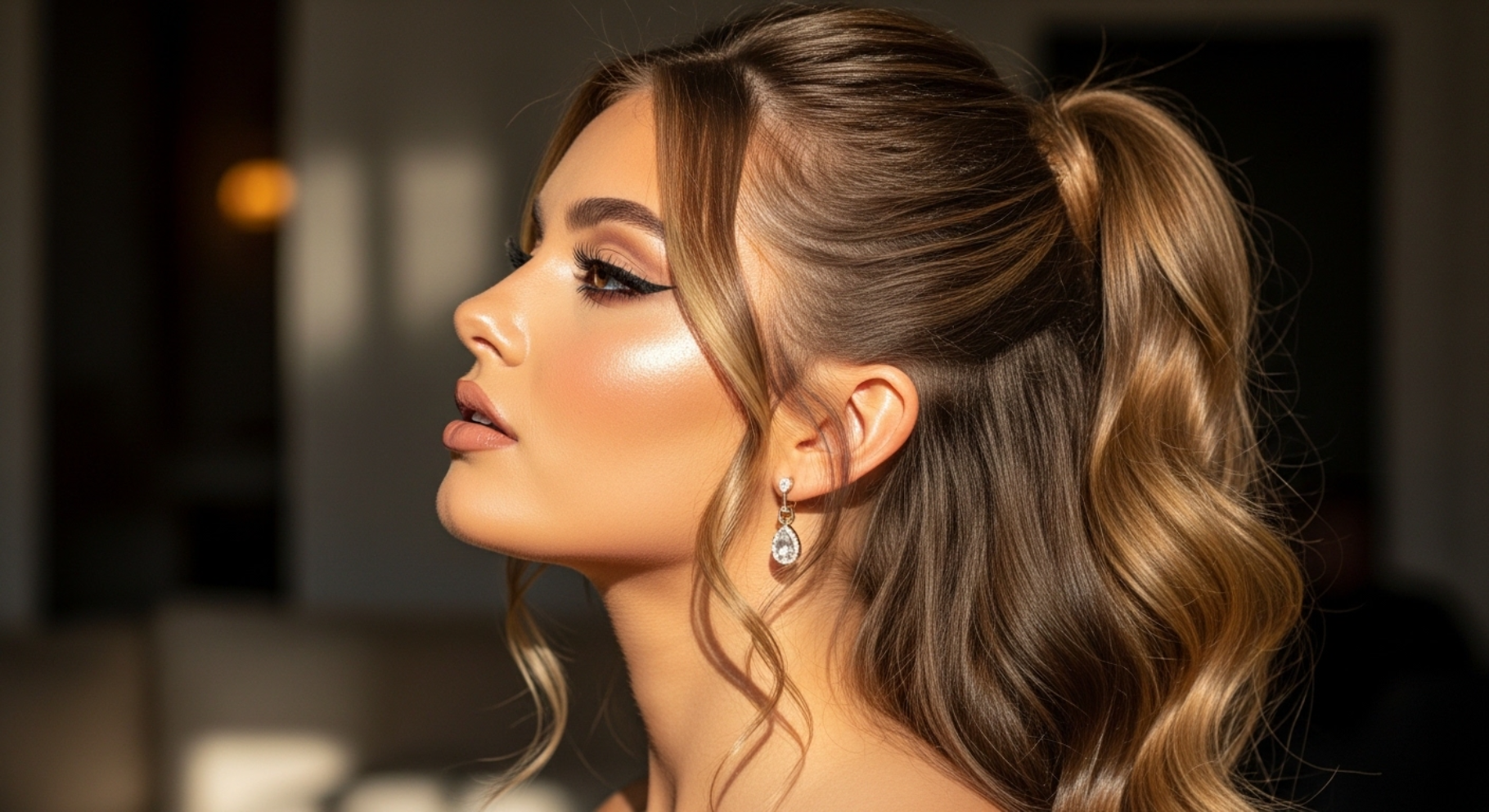 Half Up High Pony Blend