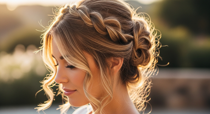 Half Up Twisted Crown