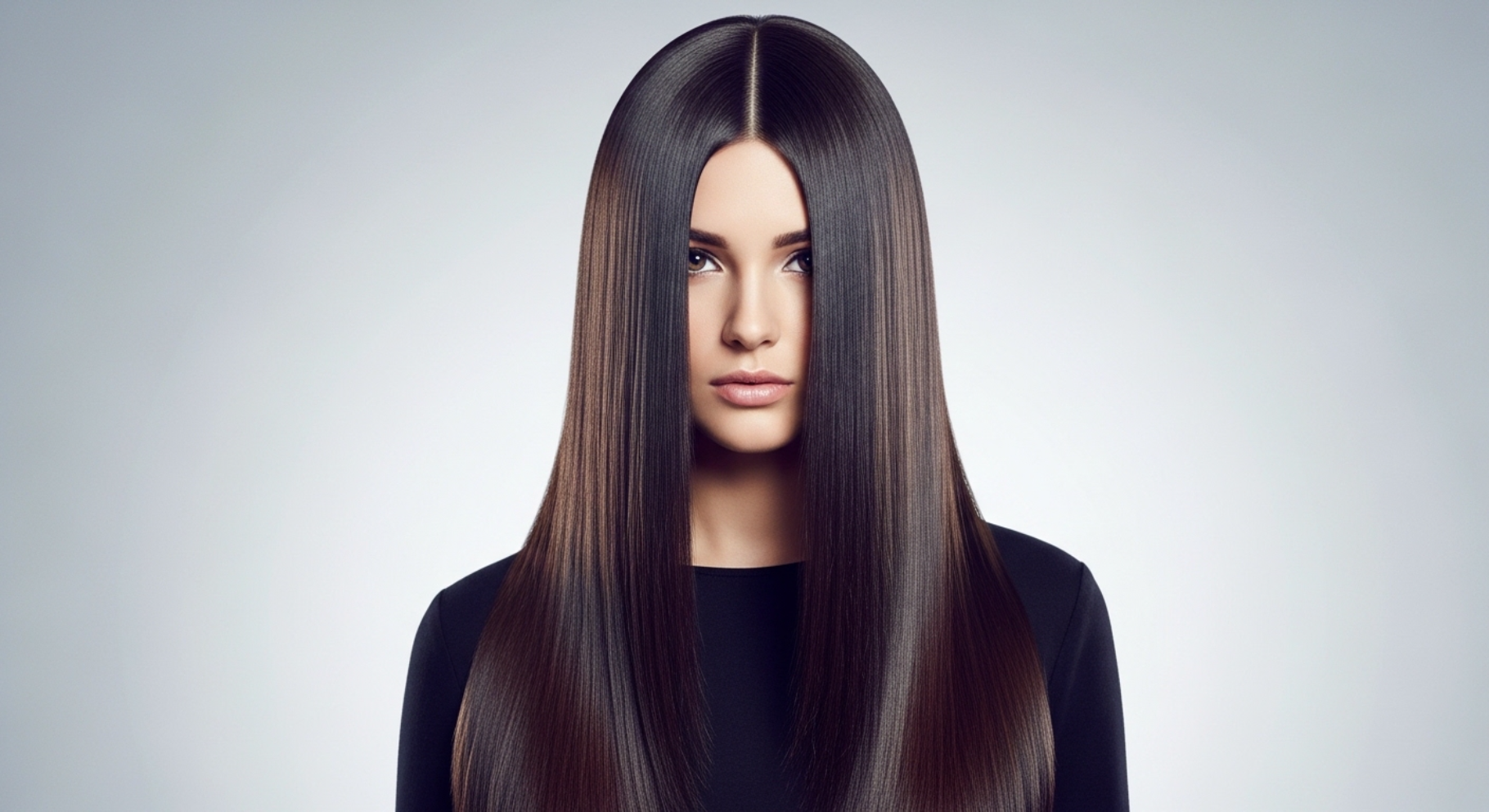 Long Straight Hair with Middle Part