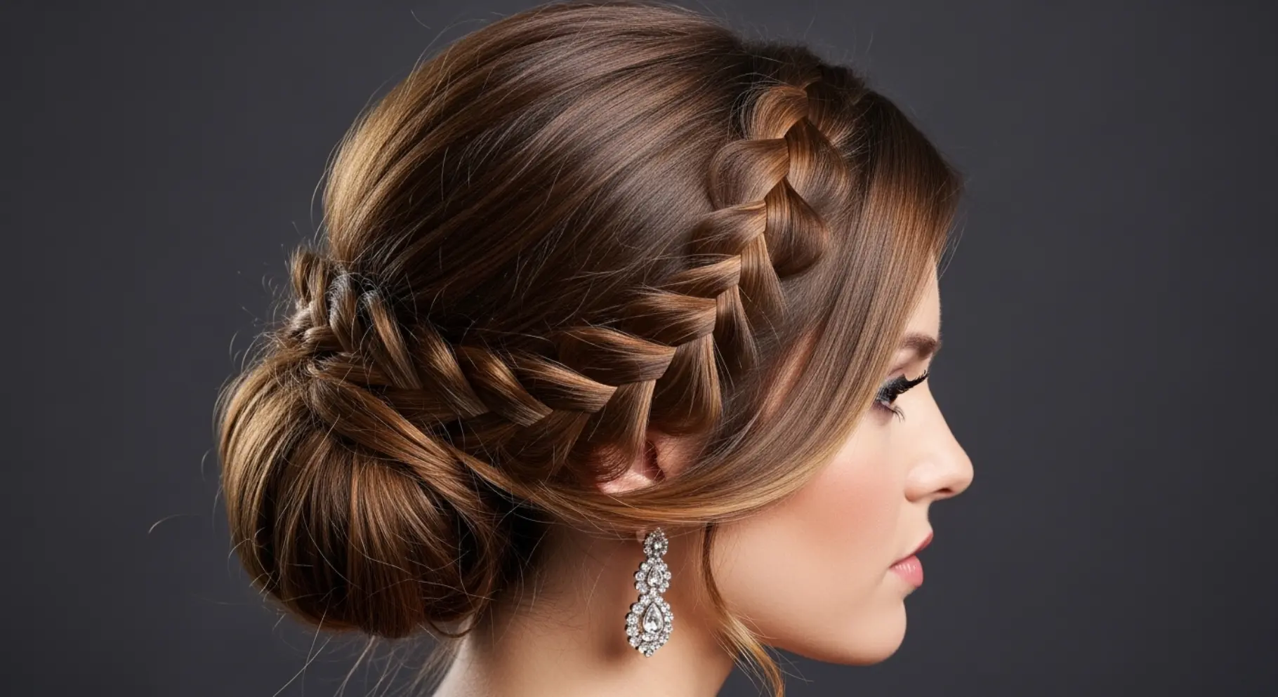 Loose Low Bun with Strands