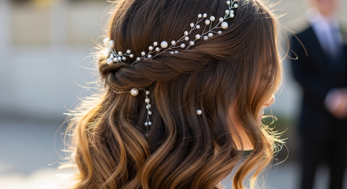 Loose Waves with Hair Accessories