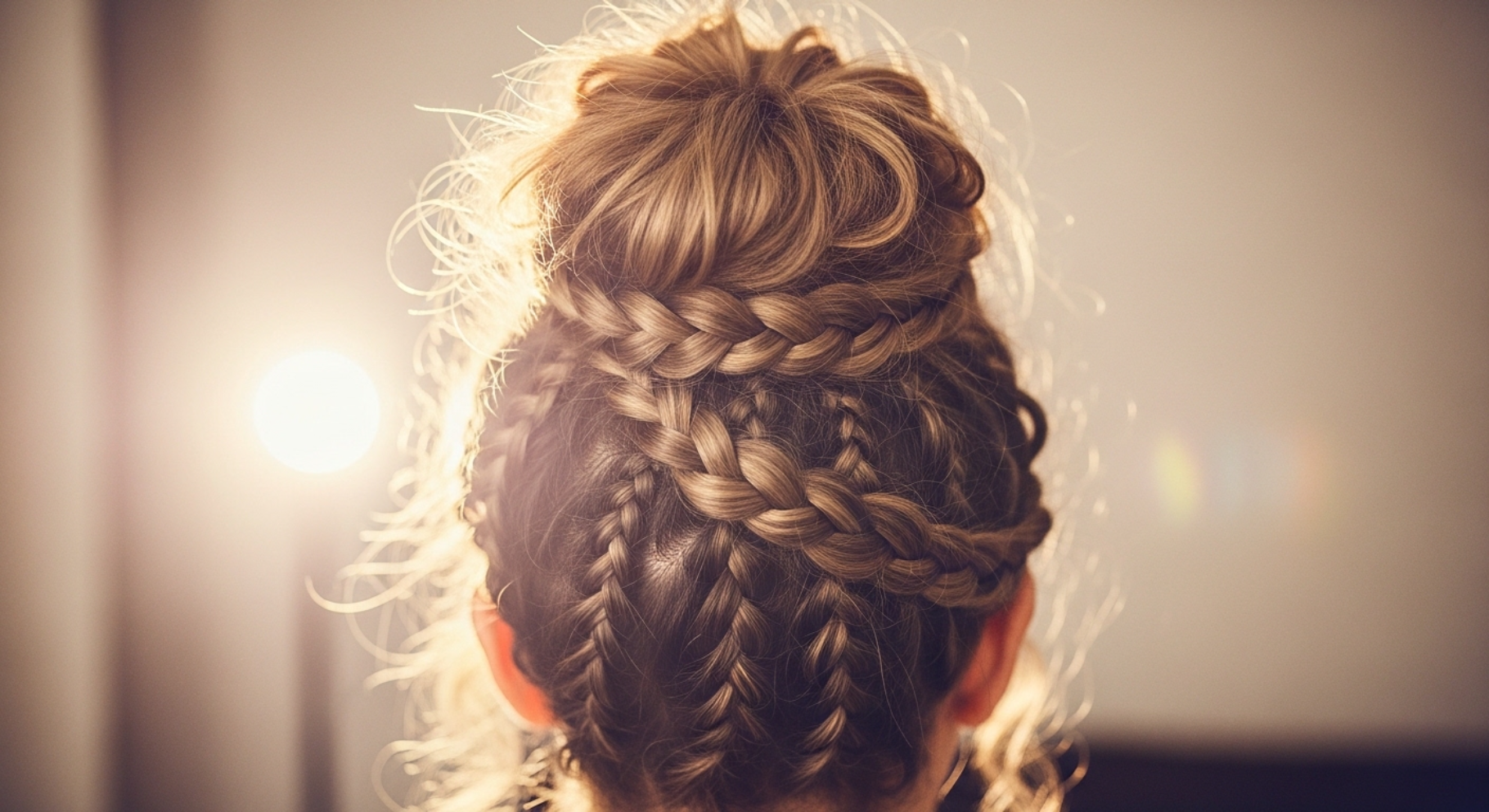 Messy Braided Bun with Soft Volume
