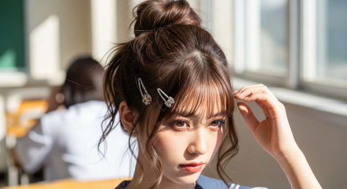 Messy Bun for School Ready Look