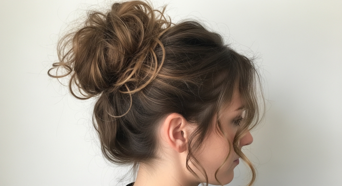 Messy Curly Bun