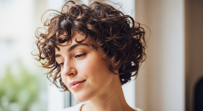 Messy Curly Pixie