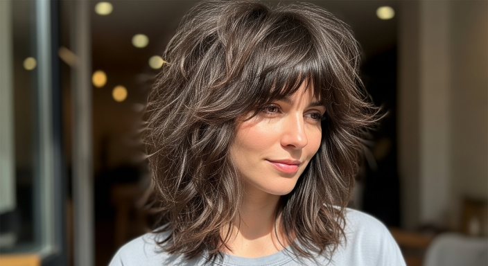 Messy Shag Wolf Cut