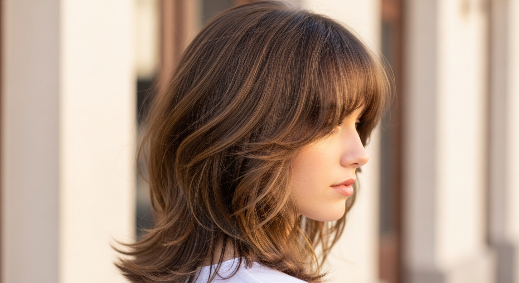 Mid Length Shag for Fine Hair