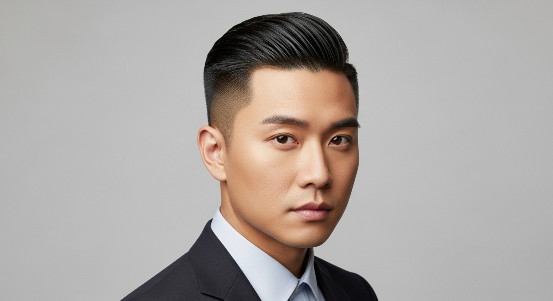 Short Slick Back Fade