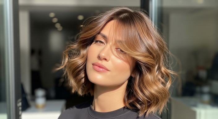 Shoulder Length Curly Lob