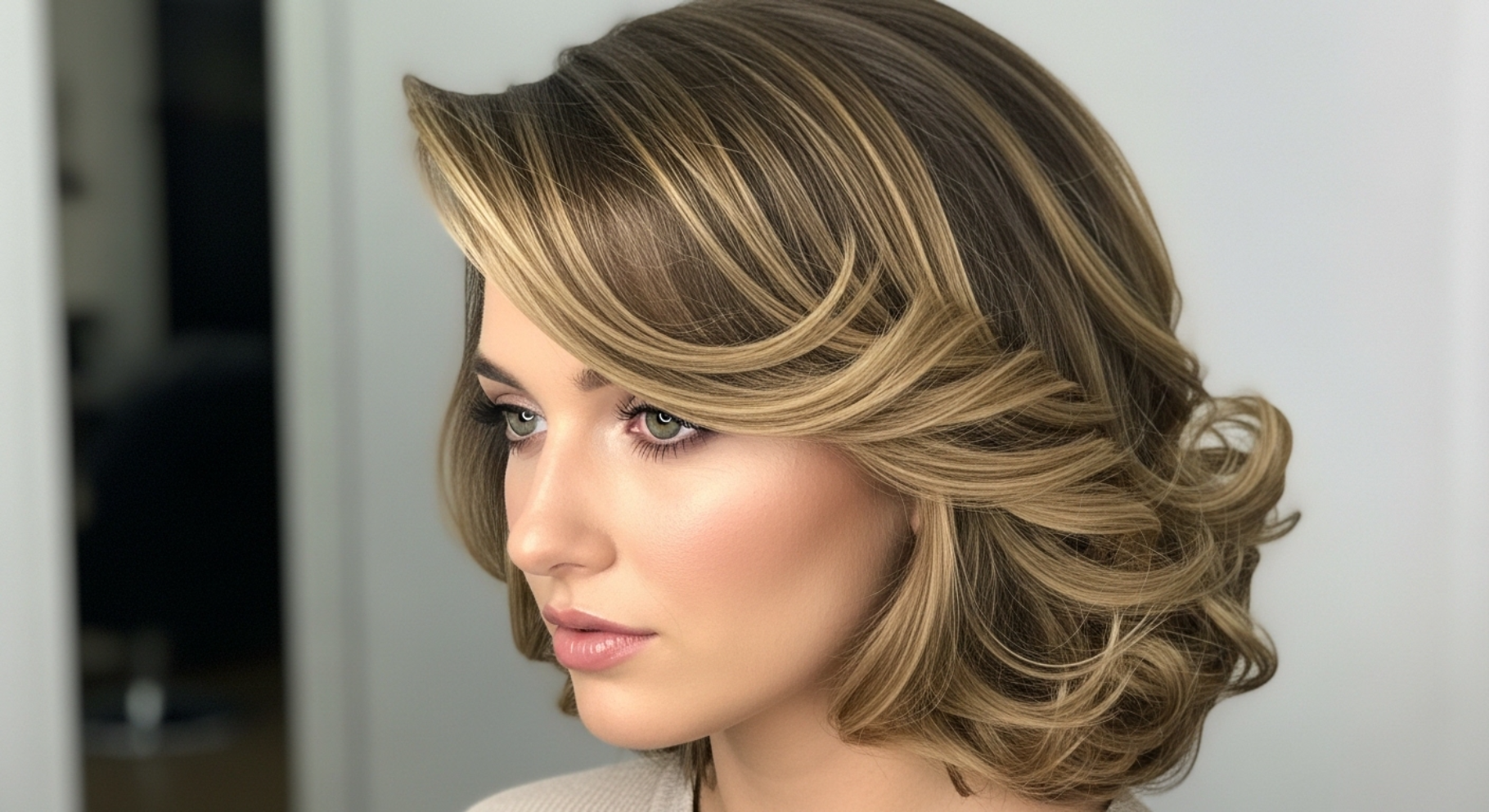 Side Part Blowout with Volume