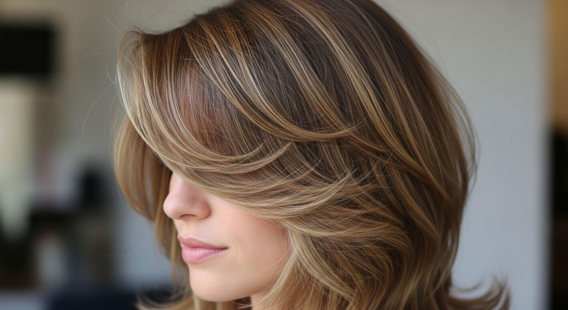 Side Part Flow Shag
