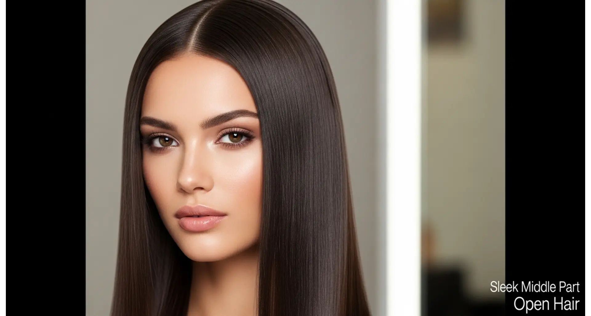 Sleek Middle Part Open Hair