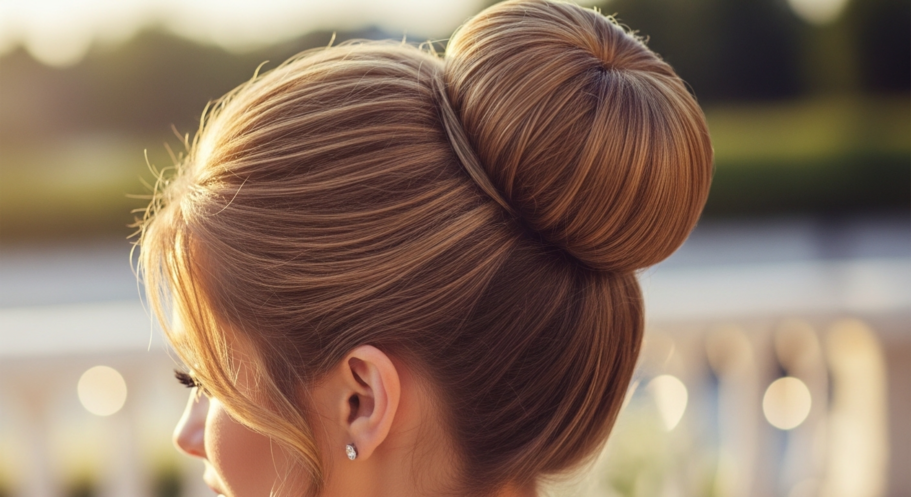 Straight High Bun