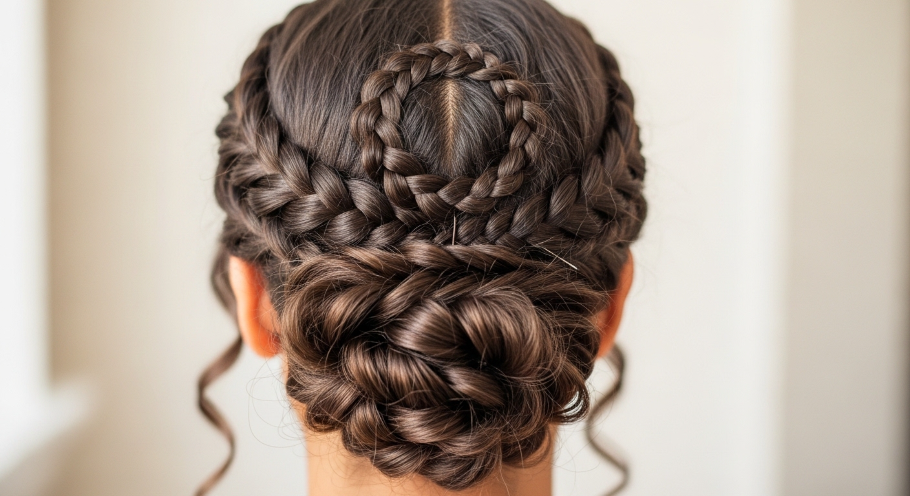 Twisted Braided Updo with Soft Volume