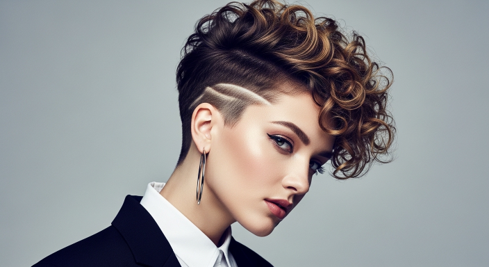 Undercut Curly Pixie