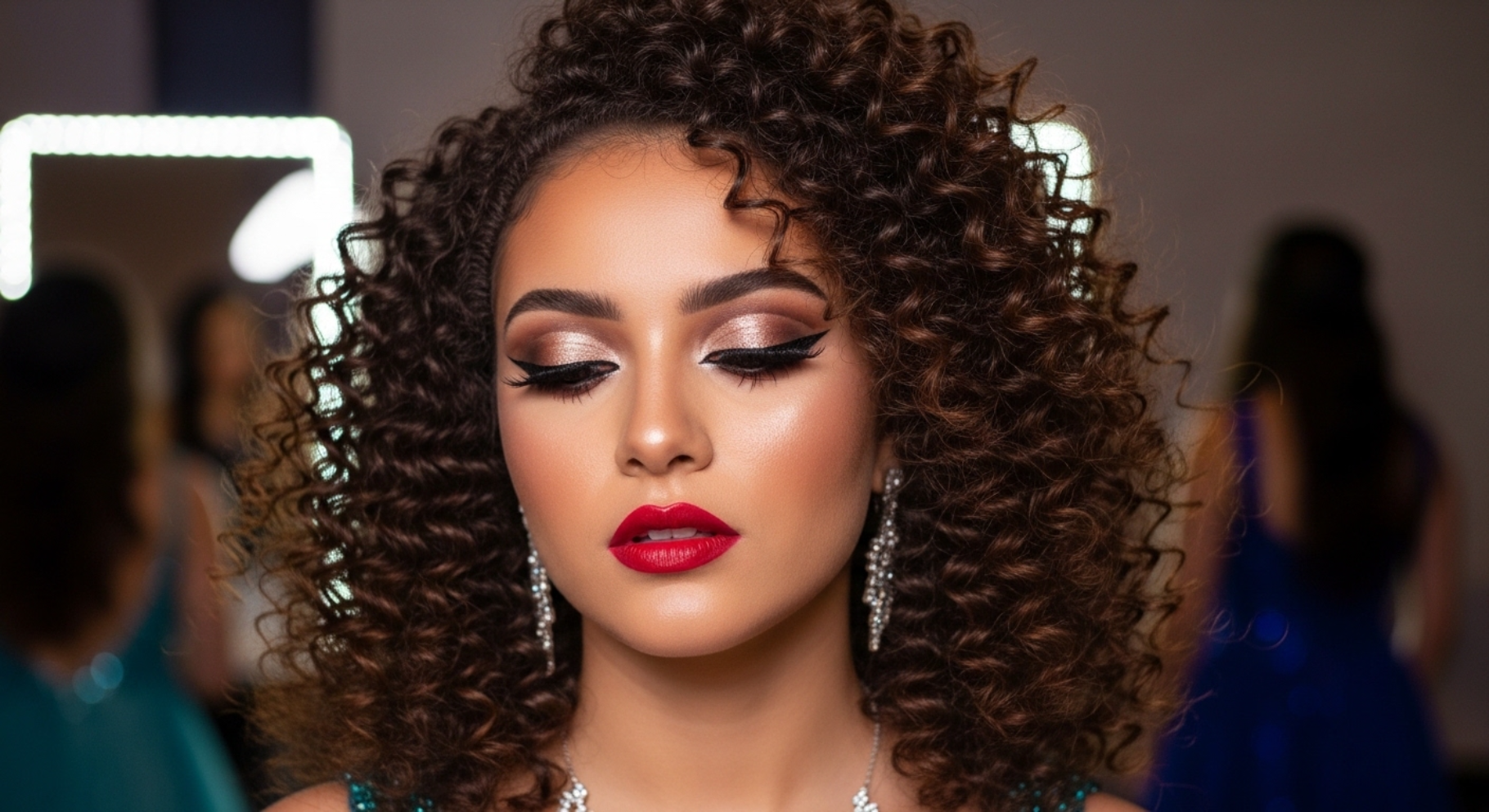Voluminous 3C Curl Glam Look