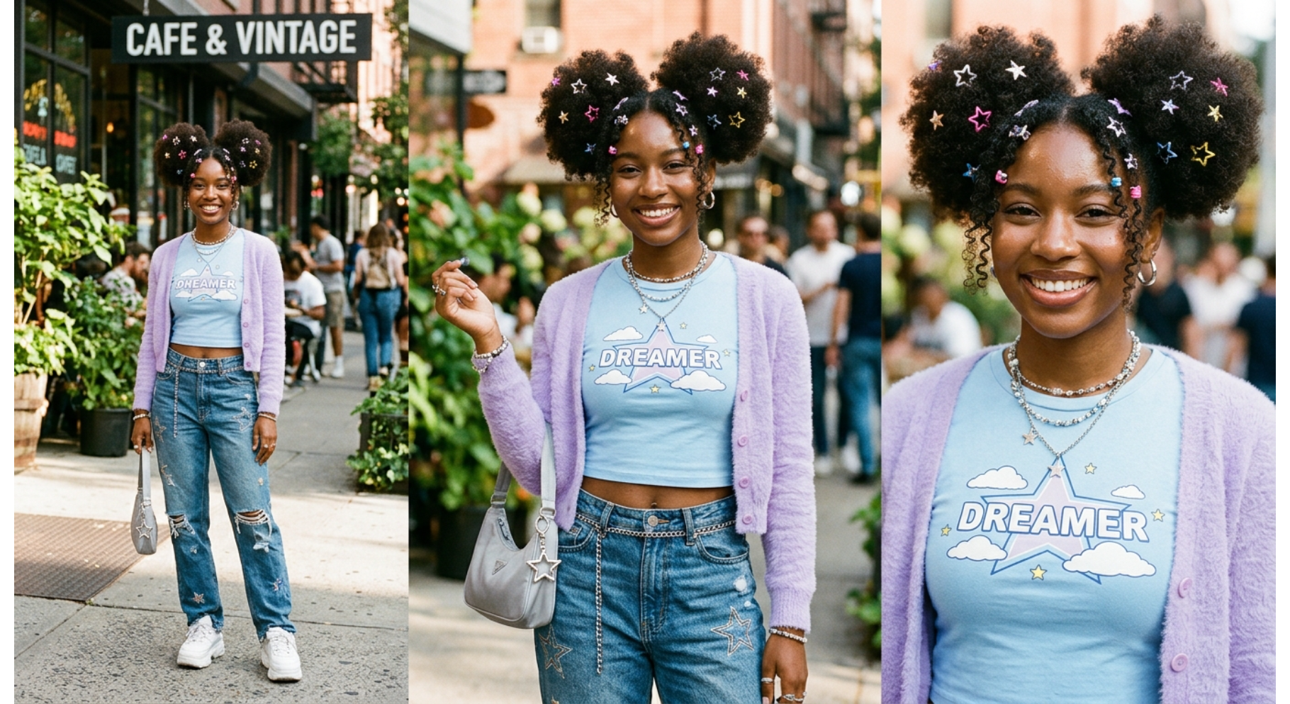 Afro Puffs Double Buns