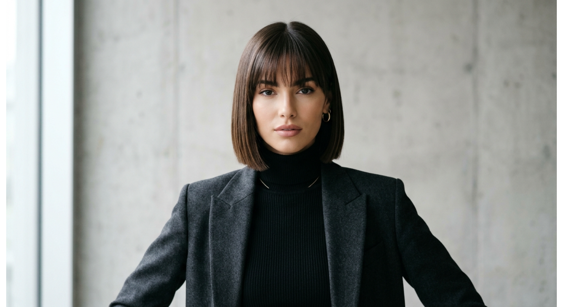 Blunt Bob with Soft Fringe