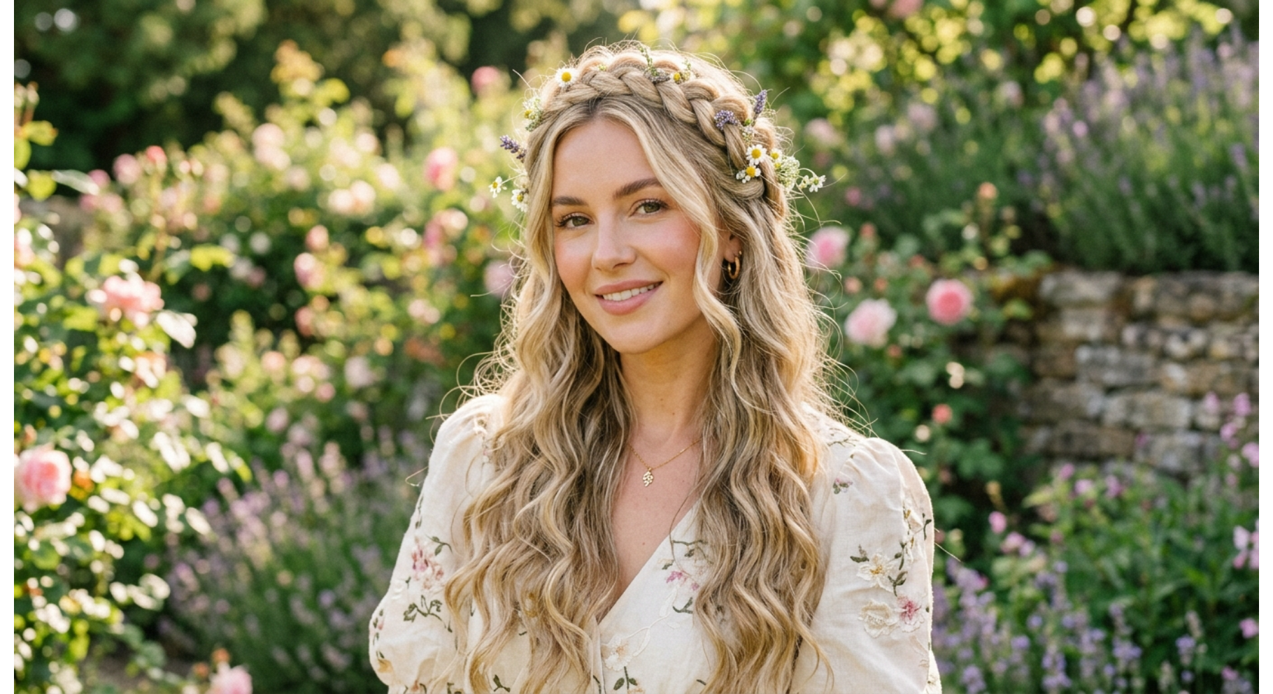 Braided Crown Half Up Style