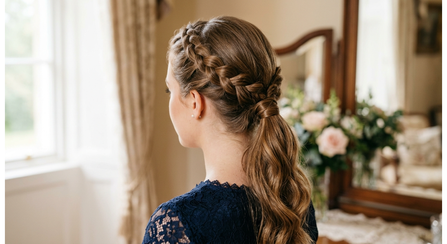 Braided Crown Ponytail