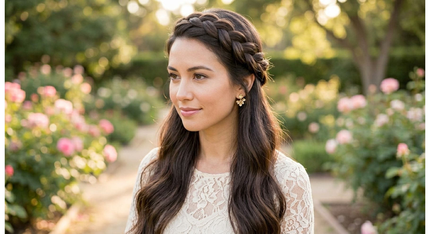 Braided Crown with Flowing Length