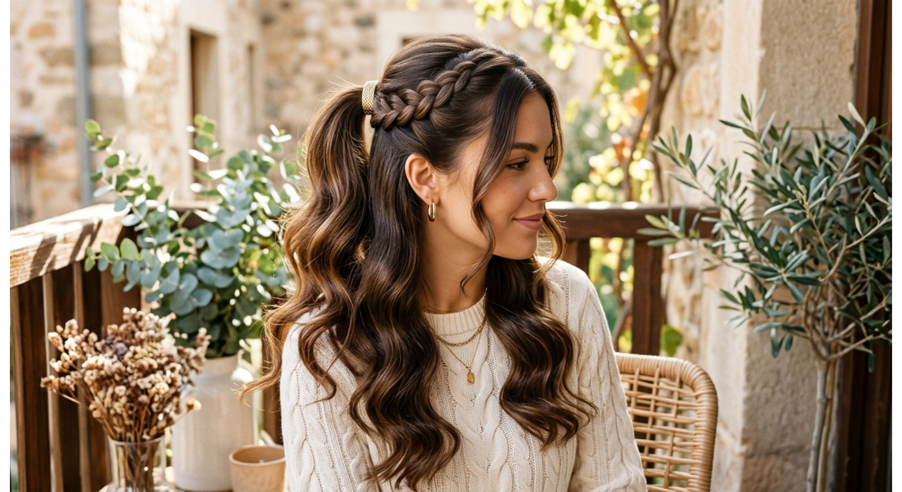 Braided Half Ponytail