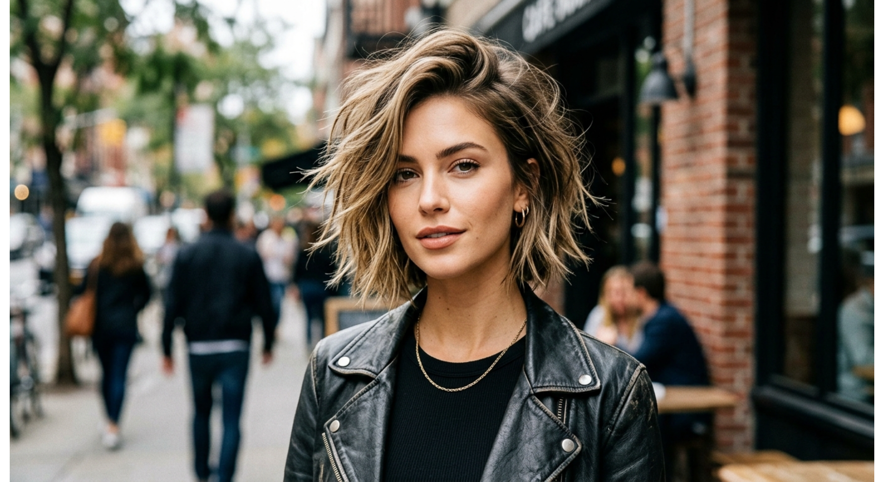 Choppy Messy Bob with Piecey Ends