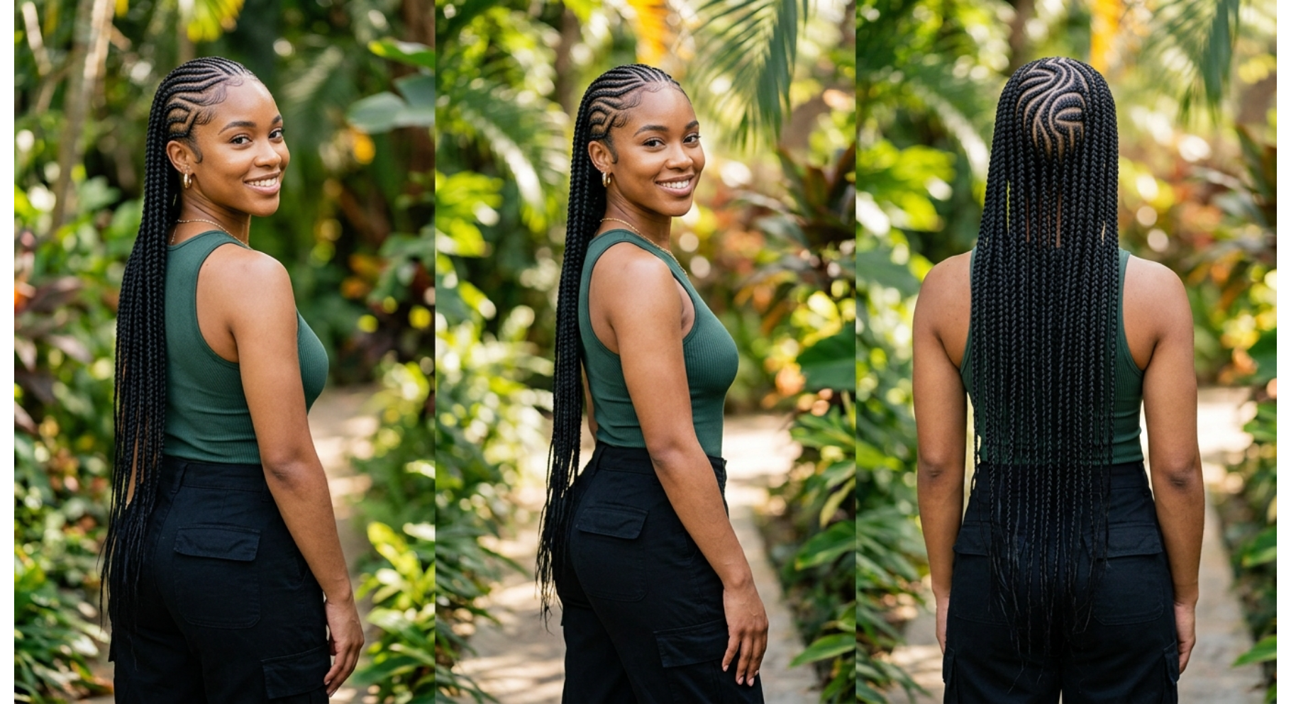 Cornrows with Extensions Length