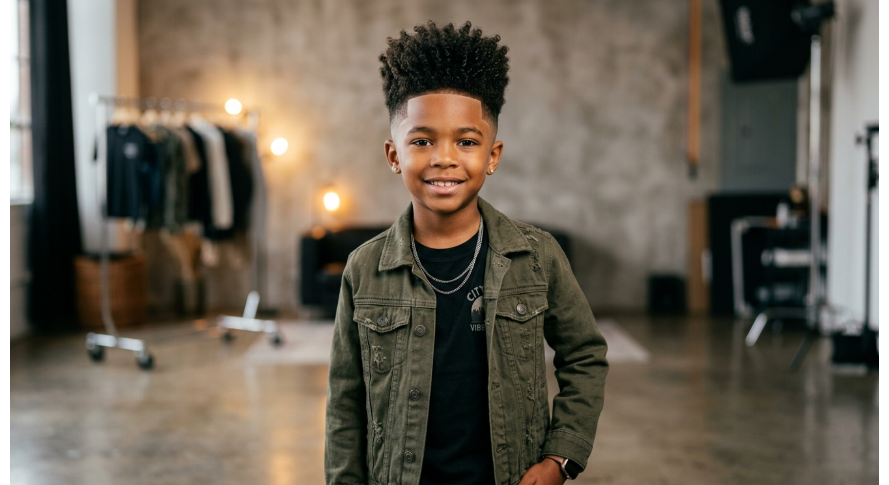 Curly High Top Fade